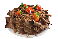 Mousse de Chocolate com Morango Mousse de Chocolate com Morango
